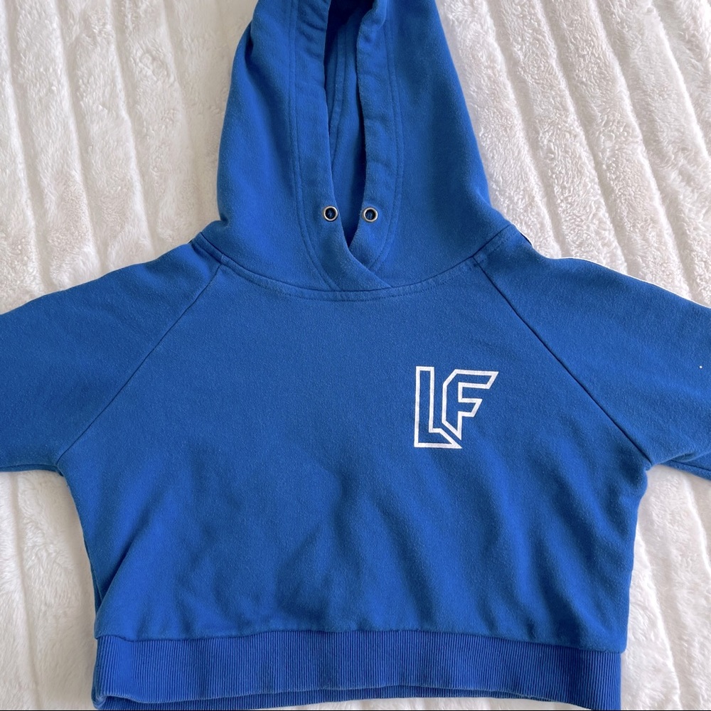 blue LF cropped hoodie